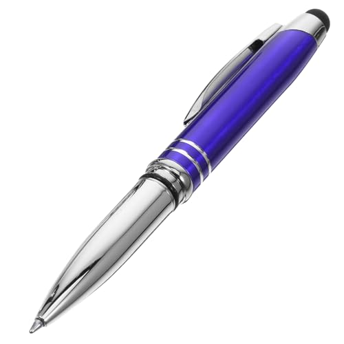 Penna Stilo A Sfera Con Schermo Per Disegno Capacitivo Punta Touch Blocco Per Scrittura Universale Metallo blu