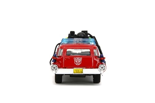Jada Hollywood Rides Transformers x Ghostbusters Ecto-1 G1 Mashup 1:32 miniatura 6