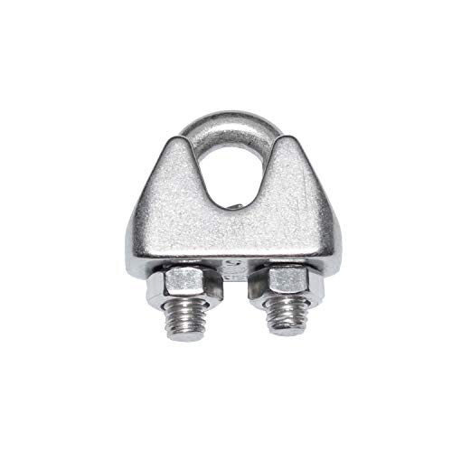 Wire Rope Clamp 5 mm Stainless Steel Pack of 4 A4 Similar to DIN 741