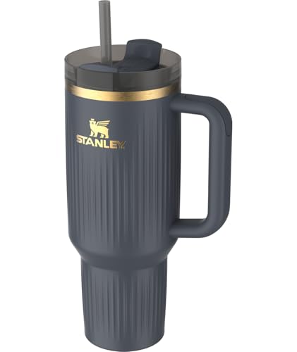 Image of STANLEY Quencher H2.0 Tumbler with Handle and Straw 40 oz | Flowstate 3-Position Lid | Cup Holder Compatible for Travel | Insulated Stainless Steel Cup | BPA-Free | Fluted Twilight