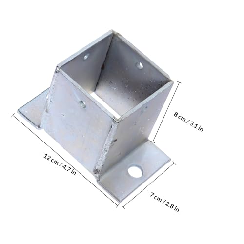 Support de poteau 60x60 mm galvanisé noir avec kit de vis complet