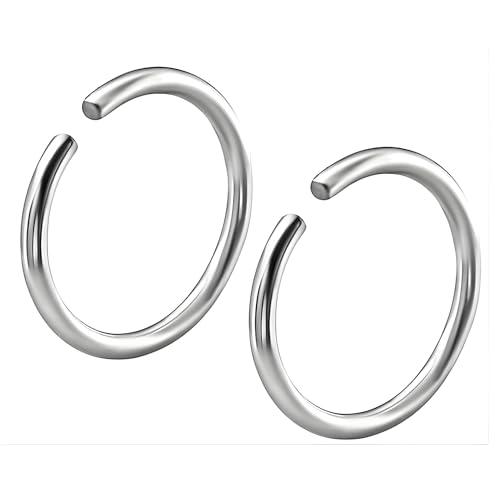 Image of Via Mazzini 316L Stainless Steel No-Tarnish No-Rusting 8mm Clip-On Non-Pierced Nose Ring For Women And Girls (NR04933) 1 Pair