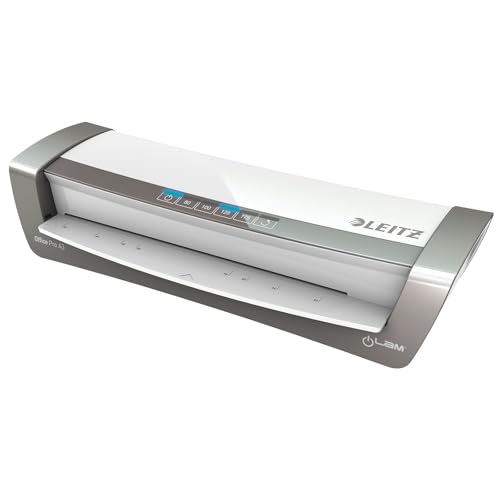 Leitz Office Pro A3 Lalinator ، آلة تصفيح حرارية على سطح المكتب ، الأبيض والرمادي