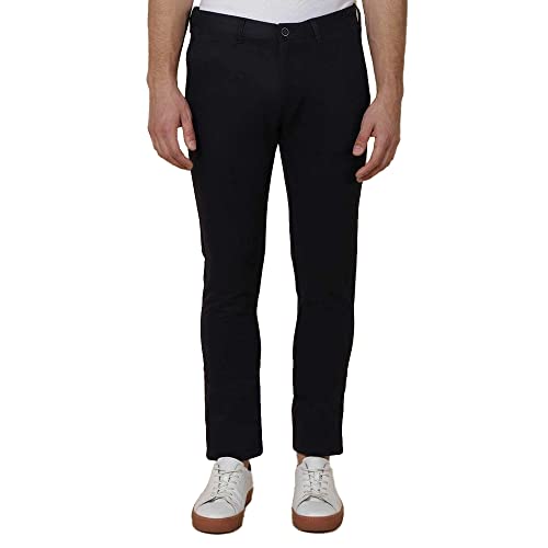 Image of blackberrys Solid Cotton Stretch Super Slim Fit Mens Trousers (S22975N1IS22FMN-P)