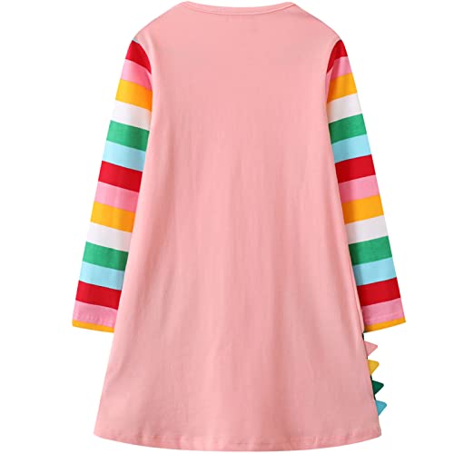 Frogwill Winter Toddler Girls Rainbow Pencils Sweatshirt Dress Long Sleeve Outfit2
