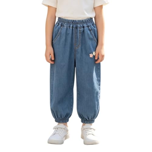Pantalones vaqueros de chándal para niña holgados y cómodos para evitar rozaduras