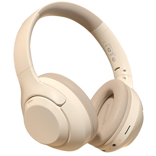 OrcoW Bluetooth Headphones Over Ear,Wireless Headphones with Microphone,Foldable Lightweight Over Ear Wireless Headphones,with Built-in HD Mic for Travel,Work PC,Phone,Home,Online Class