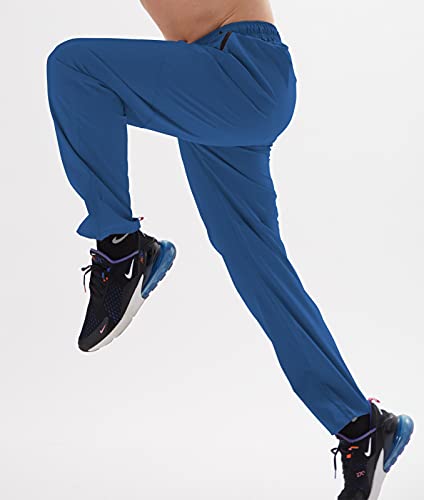 Airike Mens Sweatpants With Pockets Quick Dry Water Resistant Polyester Lightweight Outdoor Athletic Workout Sports Pants Royal Blue #TOP4
