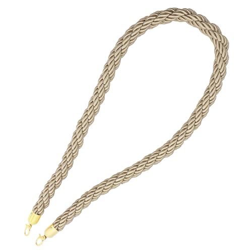 Corde de barrière en jute marron avec crochets pour poteau de guidage