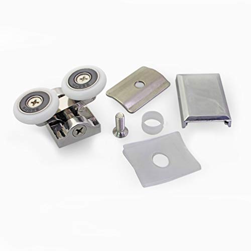 IMIKEYA 2 peças de rolos de porta de chuveiro de liga de zinco, duas polias para casa, quarto, cozin