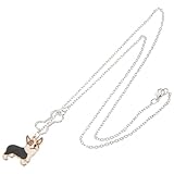 TOYANDONA Collar Colgante para Mujer Diseño de Perro Corgi, Colgante de Aleación Resistente, Cadena Elegante para Hombre, Joyería de Recuerdo y Accesorio de Moda, 1 Pieza