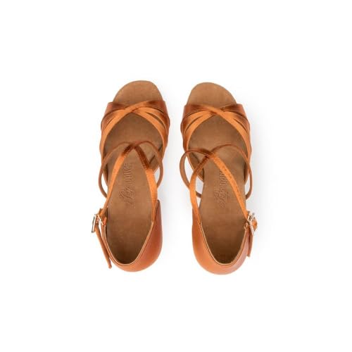 Handmade Women's Latin Dance Shoes for Competition Sandals Salsa Jazz Professional Ballroom Dancing Heels Satin #23633