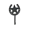 Cast iron star horseshoe single wall hook  urban country home decor