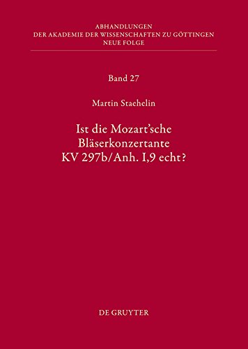 Mozart KV 297b Anh I 9 livre critique musique classique