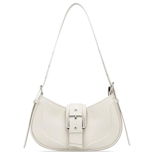 Image of KKXIU Shoulder Bags for Women Retro Vegan Leather Purse | Small Crescent Trendy Clutch | Y2K Underarm Hobo Handbag with Adjustable Strap