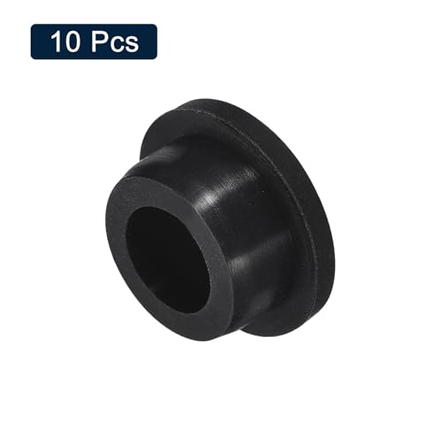 Image of uxcell 10 Pcs Black Plug Holes, Waterproof Rubber Button Plug for 24.5mm / 0.96 inch Hole