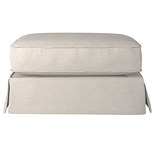 Sunset Trading Horizon Ottoman Slip Cover Set, Light Gray