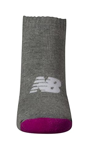 New Balance Tripack Cano Curto Infantil, Meias Criança Unissex, Mescla/Preto/Rosa, 29-32