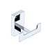 Gancho para bata de cromo moderno doble resistente para abrigo/toalla montado en la pared, latón, accesorios de baño Beelee BA9203