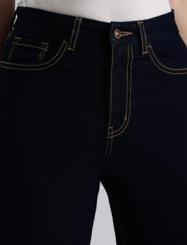 Image of INKD Women's Stretchable Flare Jeans | High-Rise | Full Length Wide Leg Jeans for Women | Comfort Fit