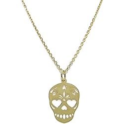 Santa Muerte De Oro 18K Never Say Never Collar de calavera mexicana todo de oro amarillo de 18k. 40cm de largo. 1.85gr de oro de 18k. Santa Muerte de oro puro.