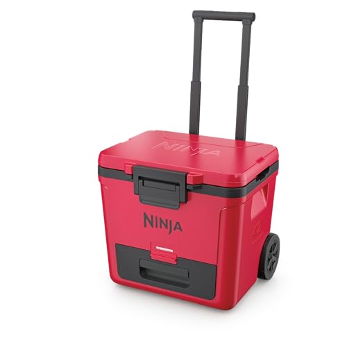 Ninja FrostVault 42qt Wheeled Cooler with Cold Dry Zone | Integrated Fridge-Temp Dry Storage Drawer | Premium Heavy-Duty Insulated Cooler | Keeps Ice Cold for Days | True Red | FB242RD1 by Ninja - Used condition - US$265.99