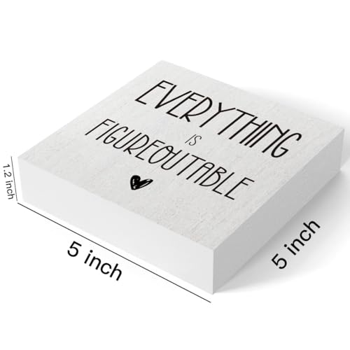 Mmiisheeverythingisfigureoutablewoodenboxsigndecorativeinspirationalfarmhousewoodboxsignhomeofficedecormotivationalgiftrusticsquaredeskdecorsignforshelf5x5inches Urban Country Home Decor Mmiishe everything is figureoutable wooden box sign decorative inspirational farmhouse wood box sign home office decor motivational gift rustic square desk decor sign for shelf 5 x 5 inches urban country home decor