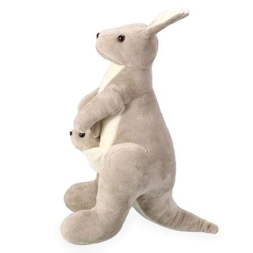 KNBMCAV Peluche de Canguro, 28cm Lindo Peluche Canguro, Canguro de Peluche Pequeño, Juguete de Peluche Dibujos Animados, para Niños y Bebés para Jugar, Abrazar y Coleccionar KNBMCAV Peluche de Canguro, 28cm Lindo Peluche Canguro, Canguro de Peluche Pequeño, Juguete de Peluche Dibujos Animados, para Niños y Bebés para Jugar, Abrazar y Coleccionar