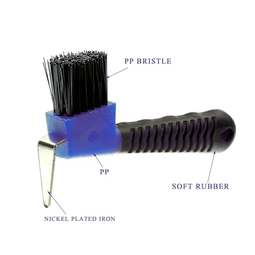 Escova de picareta de casco de cavalo, picareta de casco para cabras - Picareta e escova para cascos