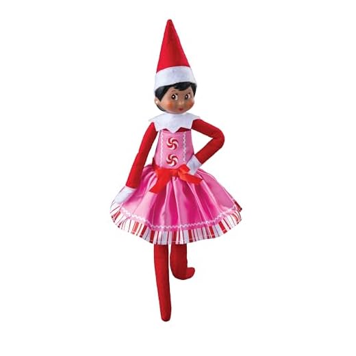 The Elf on The Shelf® Claus Couture® Pink Peppermint | Glitzerndes Tüllkleid & Pfefferminzstreifen-Oberteil | Scout Elf Outfit
