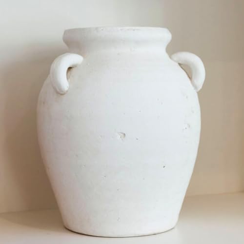 Mulberry Lane Co. White Vase - Antique Terracotta Vase for