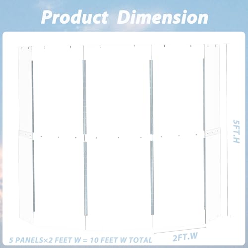 Drum Shield | 5 Paneles 2ft x 5ft | Se convierte en jaula para batería 10ft x 5ft | Bisagras de acero inoxidable de longitud completa preinstaladas. Para práctica y presentación. miniatura 3