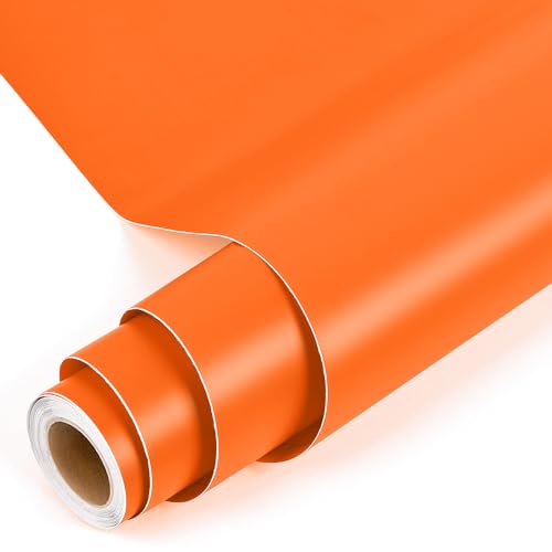 Prime Vinyl Permanent Vinyl - Matte Orange Adhesive Vinyl for All Cutting Machine 12 x10 FT Permanent Outdoor for Decor Sticker Home Decal Scrapbooking Signs