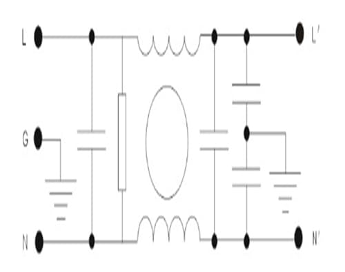 Filtro de alimentación monofásico con inductor SH210-20 de 20A que elimina interferencias 4