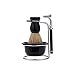 Anself 4-in-1 Men's Manual Razor Set Stainess Steel Stand Holder 5 Blades Wet Shaving Beard Razor Shaving Brush Bowl