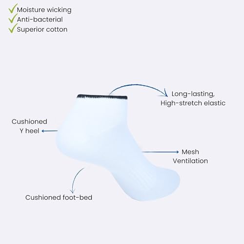 Image of No-Show Low-Cut Socks for Women Athletic Running Socks Super Soft, Multi Color Options Size 6-9, 4-7