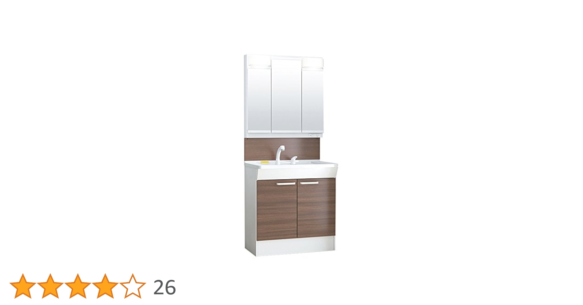 Amazon | TOTO 洗面化粧台セット(KC) 750mm 三面鏡+2枚扉 ルース