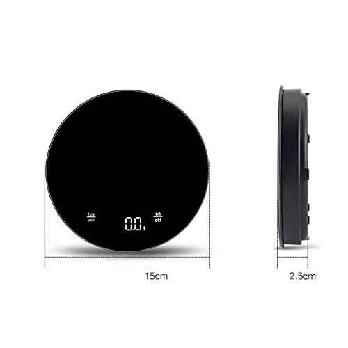 JINGYAN Báscula de Cocina A 0.1 gram Precision Multifunción Cocina Escala de cocción, para Nutrición y Preparación Comidas, Tamaño: 15 cm * 15cm 2.5cm, PCS