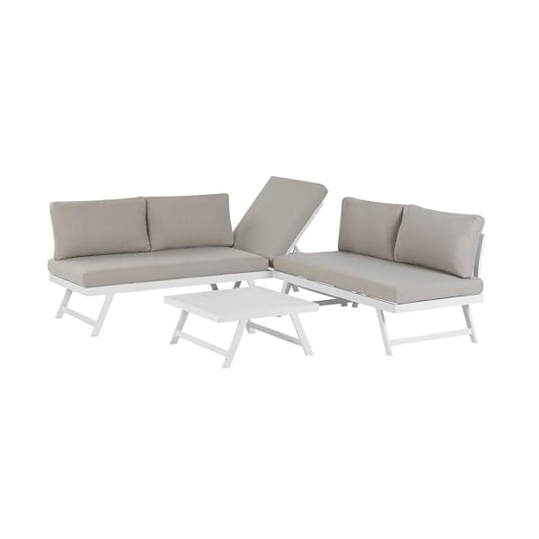 Coccorino Gartenset 5-Sitzer Aluminium Taupe