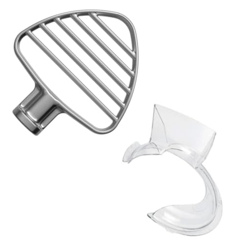 Batidor de repostería compatible con KitchenAid 4.5-5 QT de acero inoxidable 2