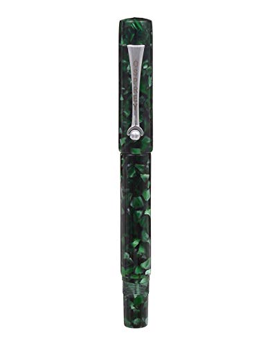 Osprey Milano Fountain Pen Serendip Emerald With Standard And Flex Nibs ((E) Zebra G + Med # 5.5 Ss Flex Nib) #TOP22
