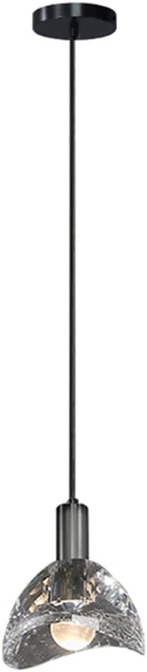 Suspension cristal noir moderne avec 1 lumière réglable luminaire chic