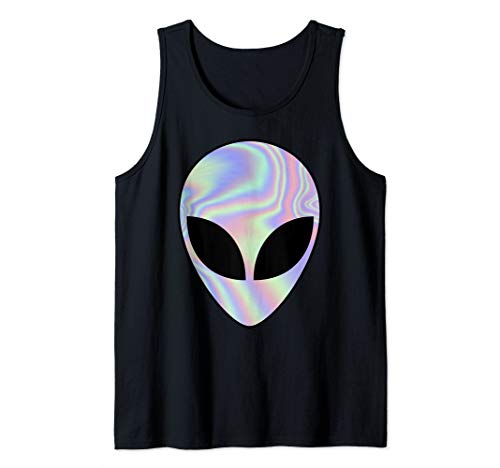 Alien Head T Shirt Colorful Alien Shirt Rave Tee Believe Ufo Tank Top