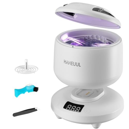 2026 Ultrasonic Retainer Cleaner Machine, Removable Base and Top Cover White by Haneuul - Used condition - US$123.49