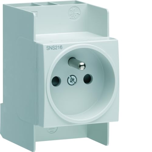 Hager SNS216 Steckdose, modular, 2P+T, 16 A, ohne Schrauben