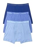 Calvin Klein Men's Underwear Cotton Multipack Boxer Briefs,Blue Assorted,Medium