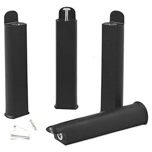 AltoBuy PLAST - Jeu de 4 Pieds 22 cm Noirs pour Cadre à Lattes