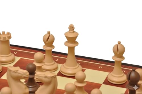Image of PALM ROYAL HANDICRAFTS 15x 15 Inch Tournament Chess Board Set - Professional Pieces with 3 inch King - Durable Wood-Design Board Game for Kids and Adults.