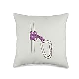 Rock climbing prusik knot Throw Pillow