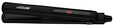 Fripac Mondial Glätteisen Flatster, Profi-Haarglätter mit manueller Temperatureinstellung, Memory-Funktion, LCD-Anzeige und Keramikbeschichtung